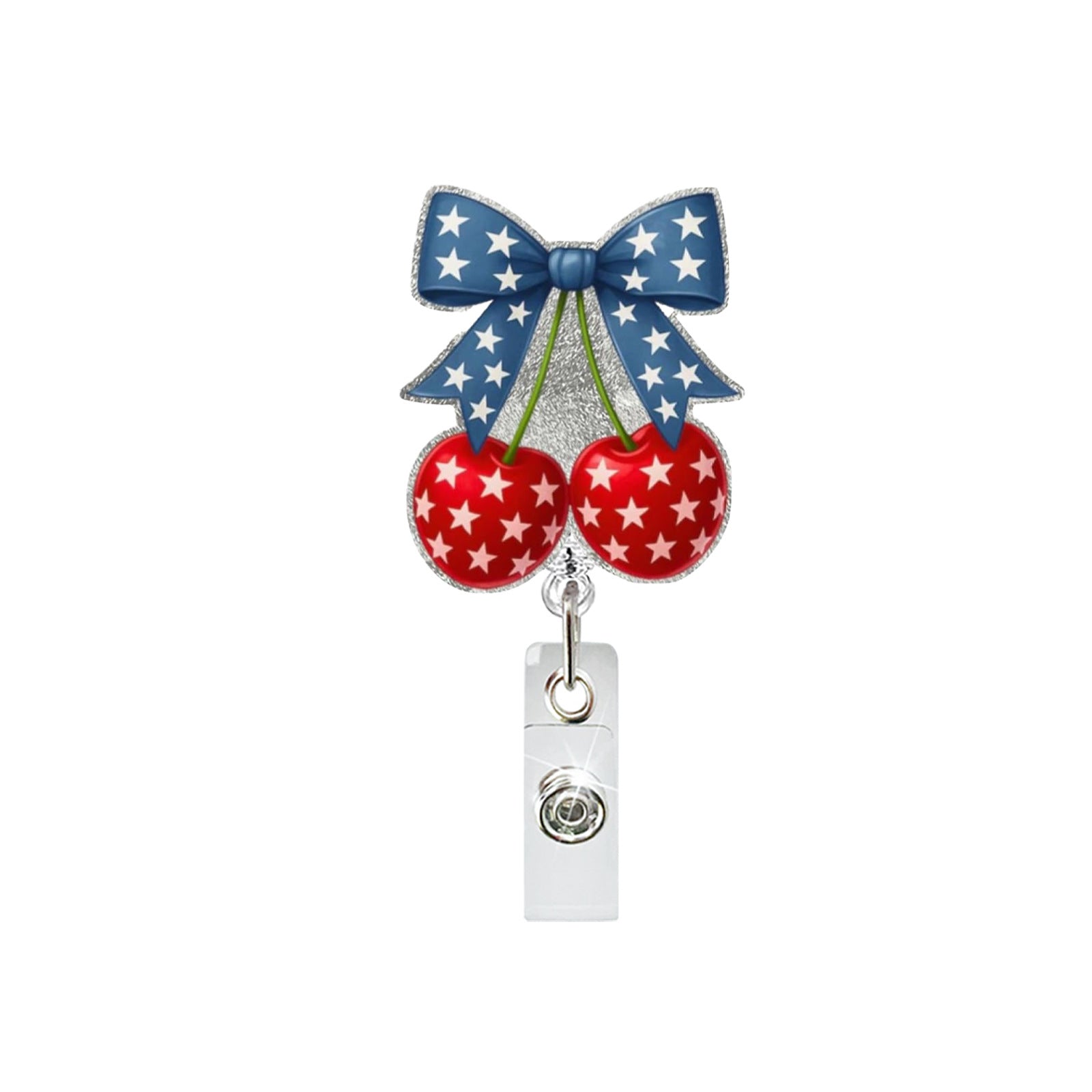 Wholesale ABS Retractable Badge Reel US 250th Anniversary Patriotic Theme Office ID Card Holder