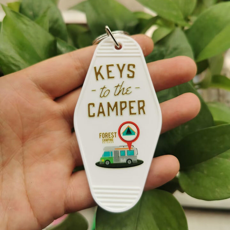 Wholesale Hotel Key To The CAMPER Travel Keychains ACC-KC-MeiXin002