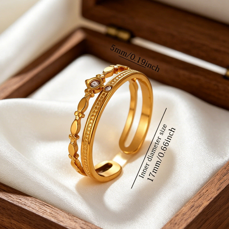 Wholesale Titanium Steel Vacuum Plated Stackable Rings Stylish Jewelry Accessory for Resale or Gift