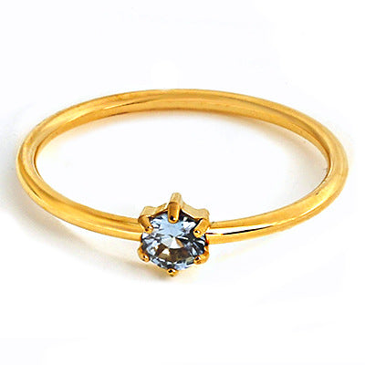 Wholesale 2PCS Steel Titanium Zircon Ring