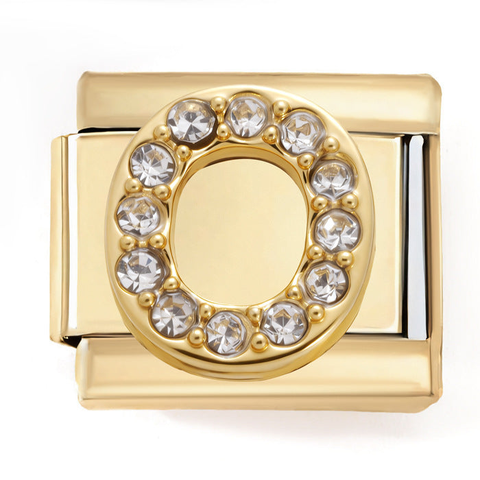 Wholesale 2PCS 9mm Italian Charm Starter Bracelets DIY Letters Stainless Steel Composable Bracelet