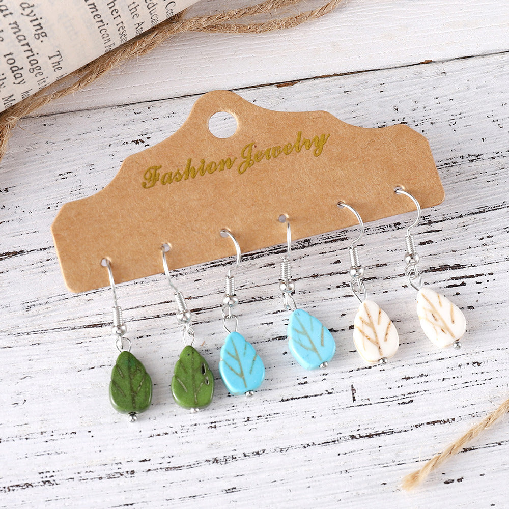 Wholesale  Leaf Pendant Earrings