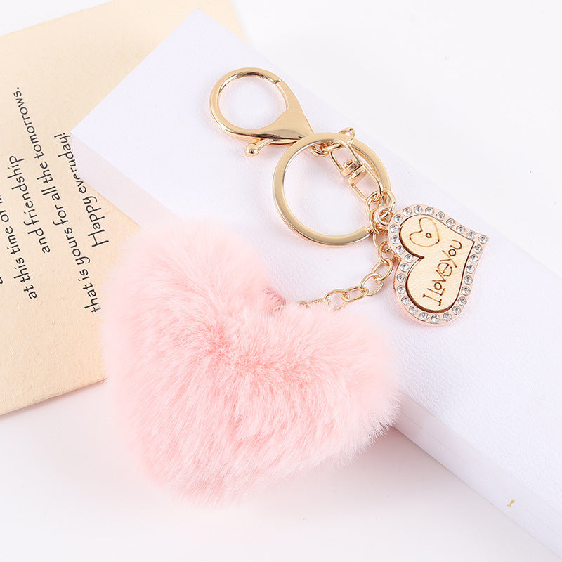 Wholesale Plush Heart Keychains ACC-KC-GeLian003