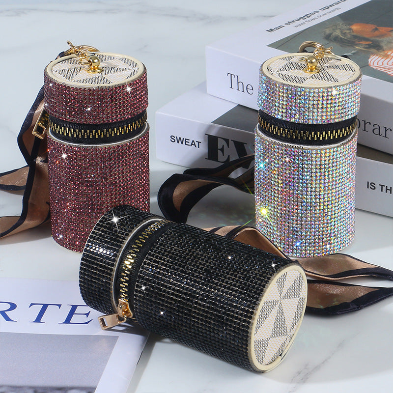 Wholesale Leather Diamond Lipstick Coin Purse Keychains ACC-KC-RuiJie003