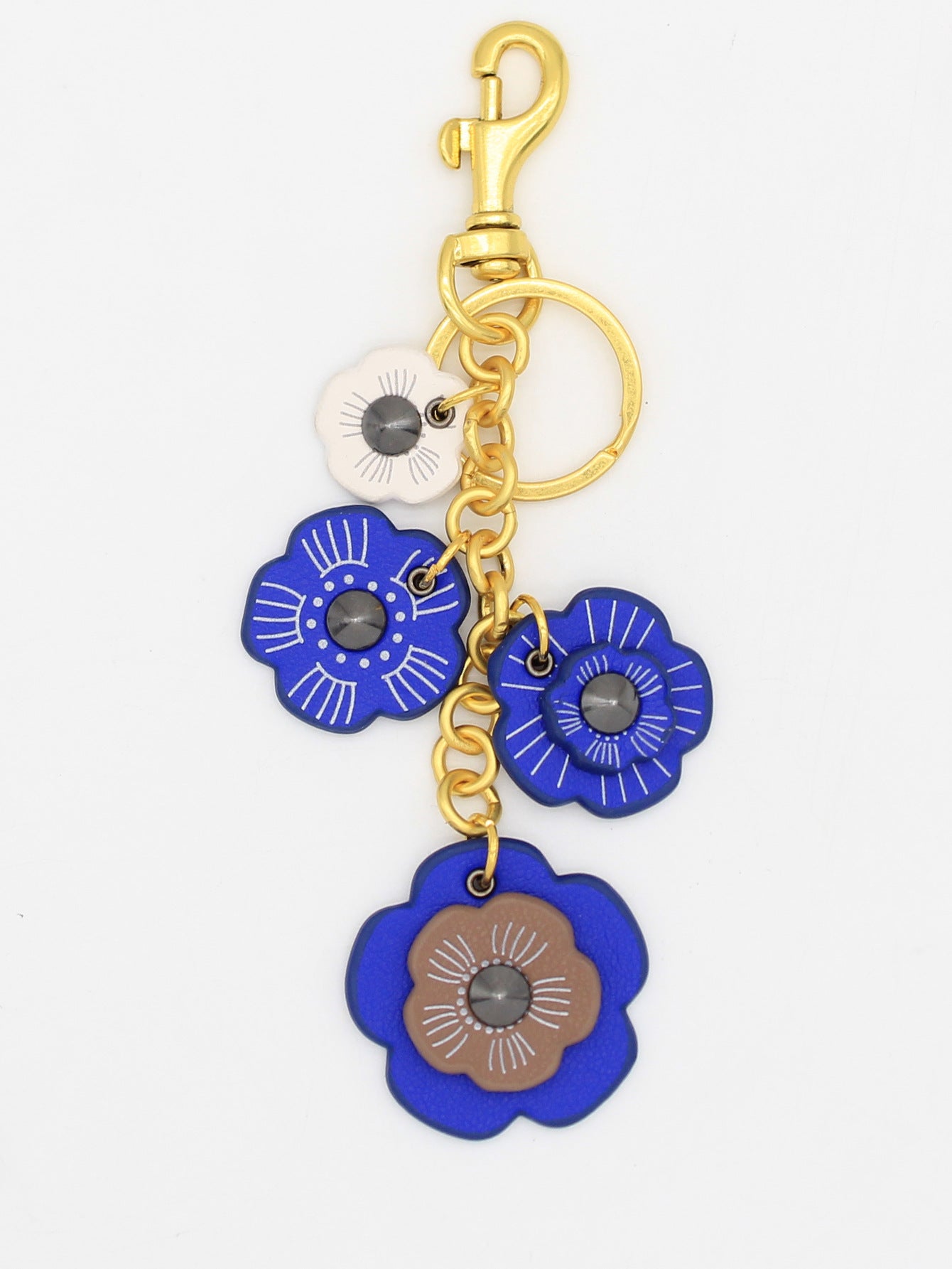 Wholesale Retro PU Flower Keychain Bag Charm Fashion Camellia Phone Lanyard Resale Accessory