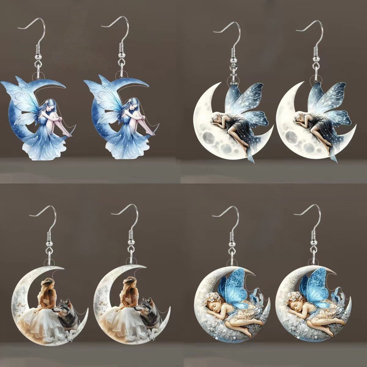 Wholesale Christmas acrylic earrings personality trend travel design earrings