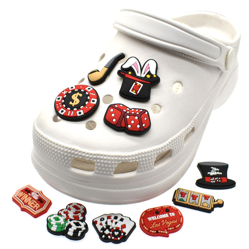 Wholesale Random 100pcs Las Vegas Series Shoes Accessories Shoes Charms