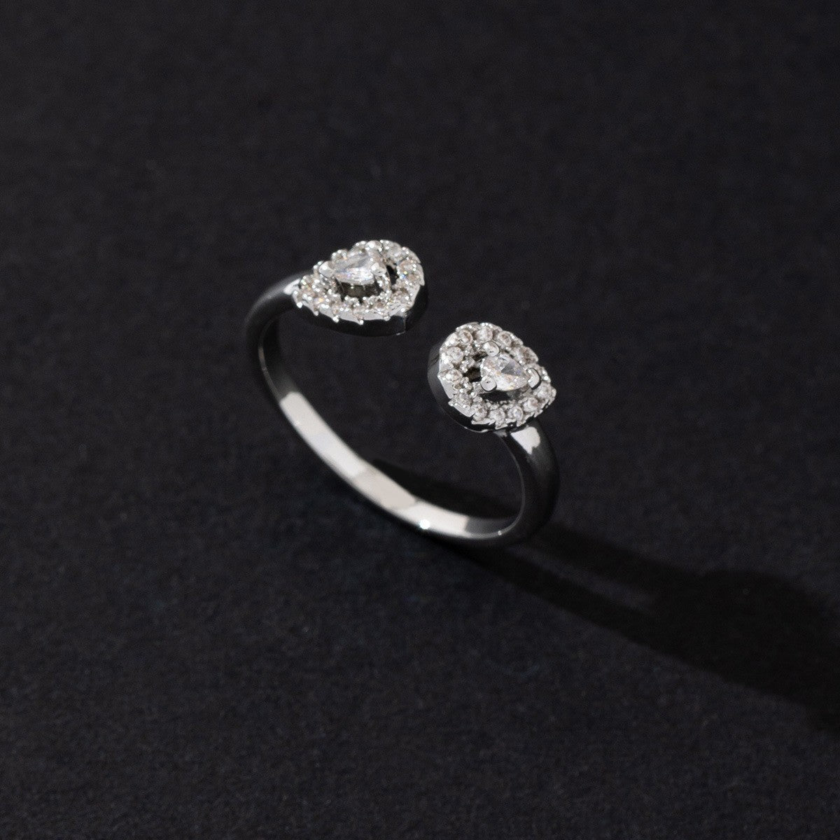 Wholesale Cold Style Vintage Cross Hollow Zircon Open Ring Chic Fashion Accessory For Everyday Wear