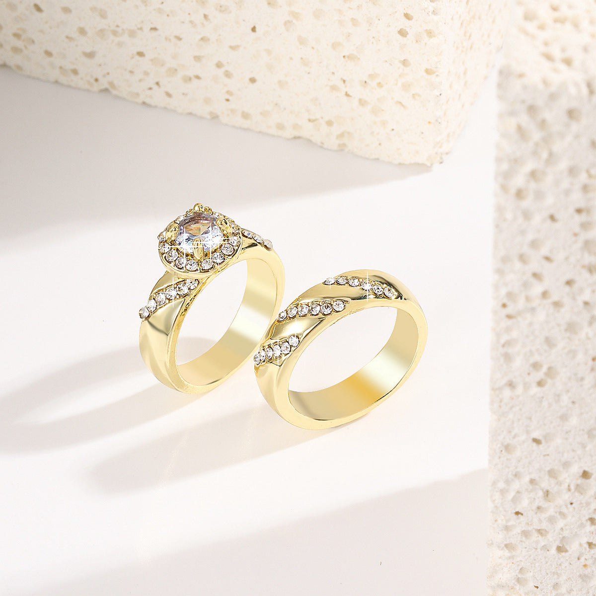 Wholesale Creative Love Zircon silver Ring