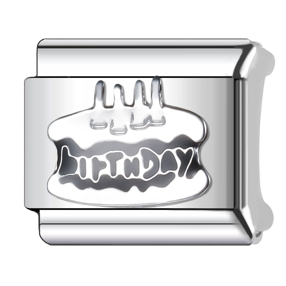 Wholesale Italian Charm Bracelet 9mm DIY Splicing Diamond Gypsophila Series Stainless Steel Composable Braceletc Pattern Bracelet Jewelry