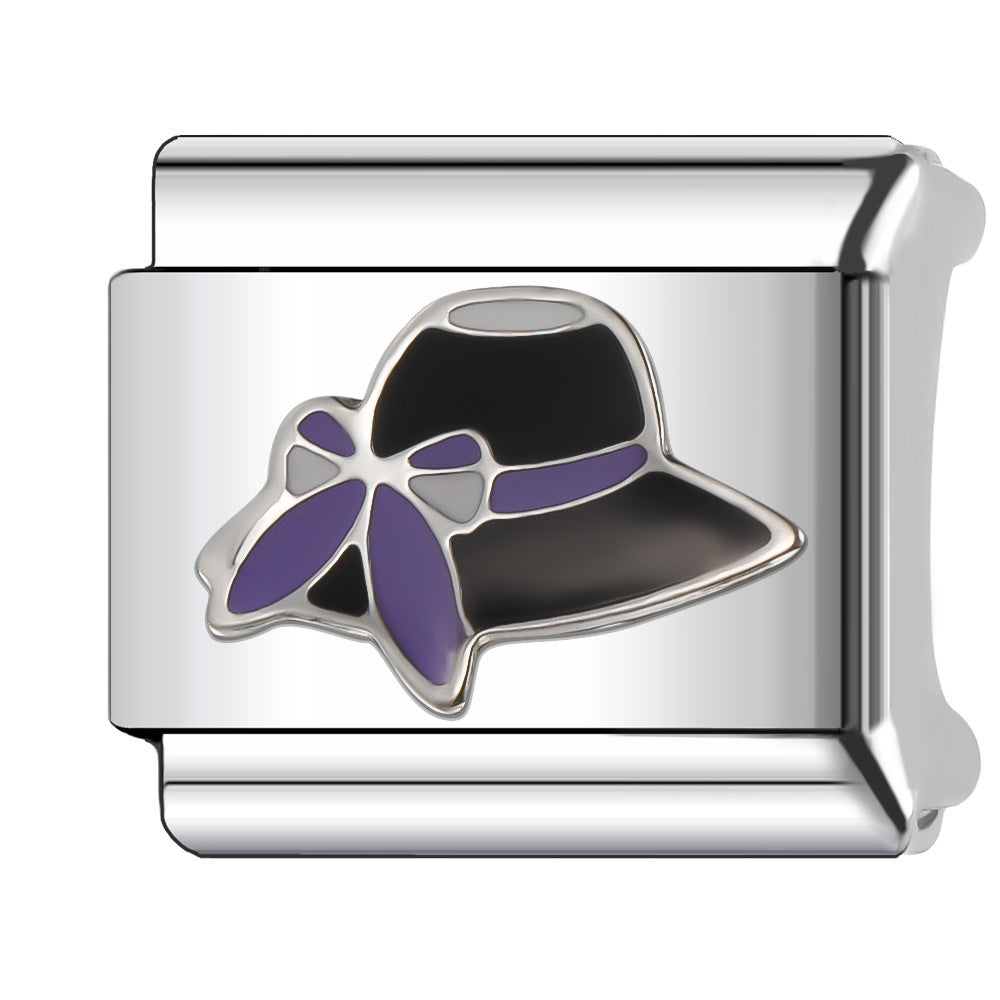 Wholesale Italian Charm Bracelet 9mm DIY Splicing Creative Pattern Stainless Steel Composable Bracelet