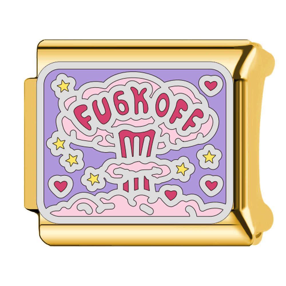 Wholesale  Italian Charm Bracelet 9mm DIY English words  Creative Stainless Steel Composable Bracelet