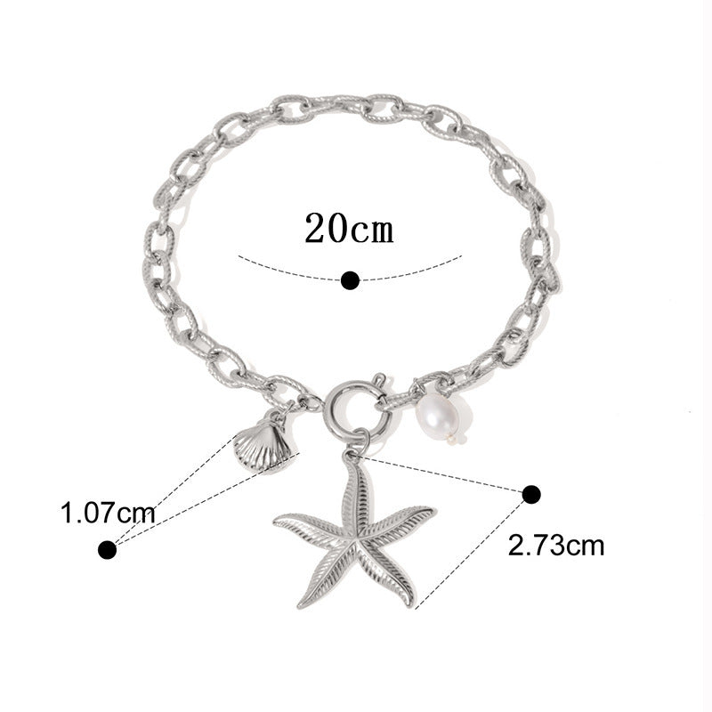 Wholesale Multi-layer Stainless Steel Round Beads Love Heart Titanium Steel Bracelet ACC-BT-Qinji004