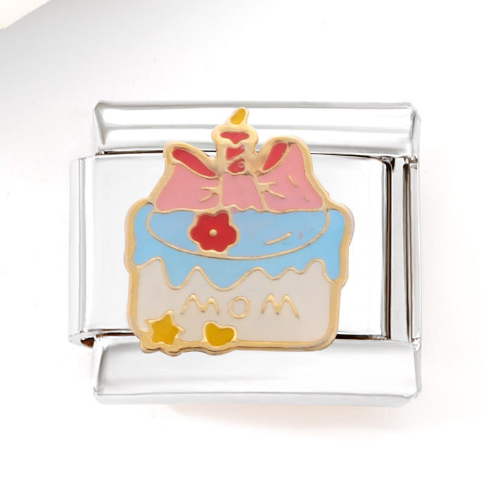 Wholesale Italian Charm Bracelet 9mm DIY Splicing Mother's Day Series Stainless Steel Composable Bracelet