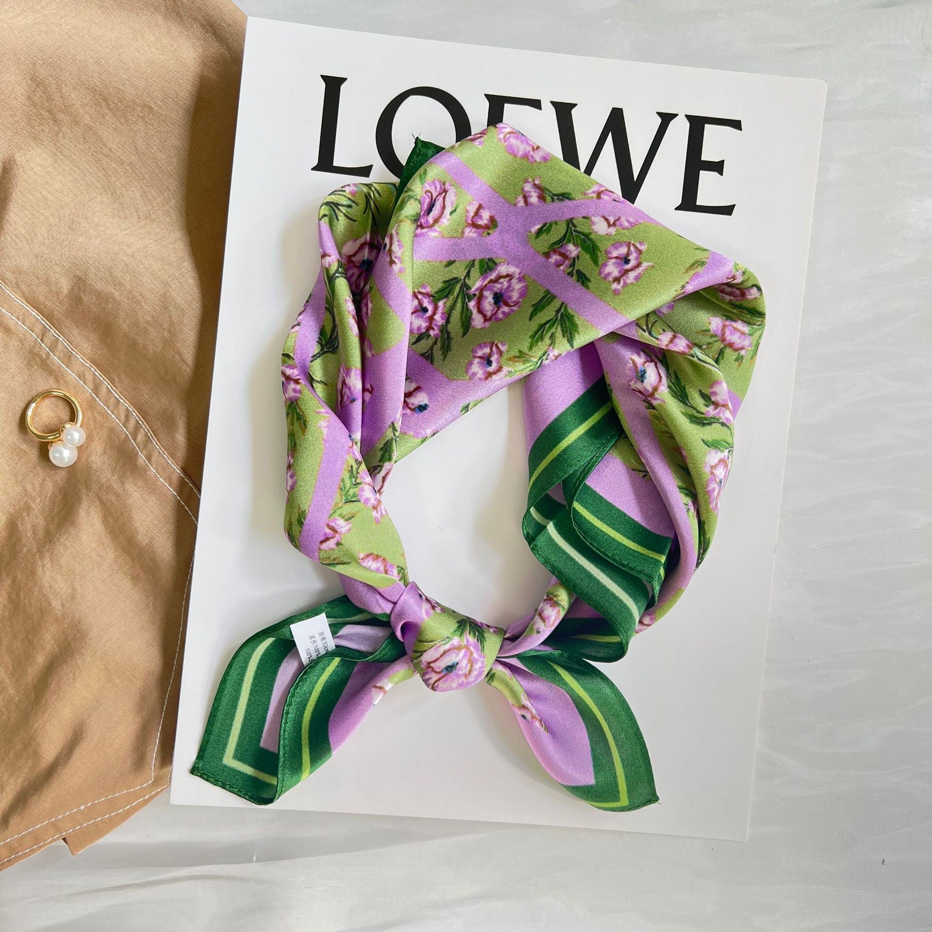 Wholesale versatile high-grade  Silk f 53* 53cm Large Square  Scarf