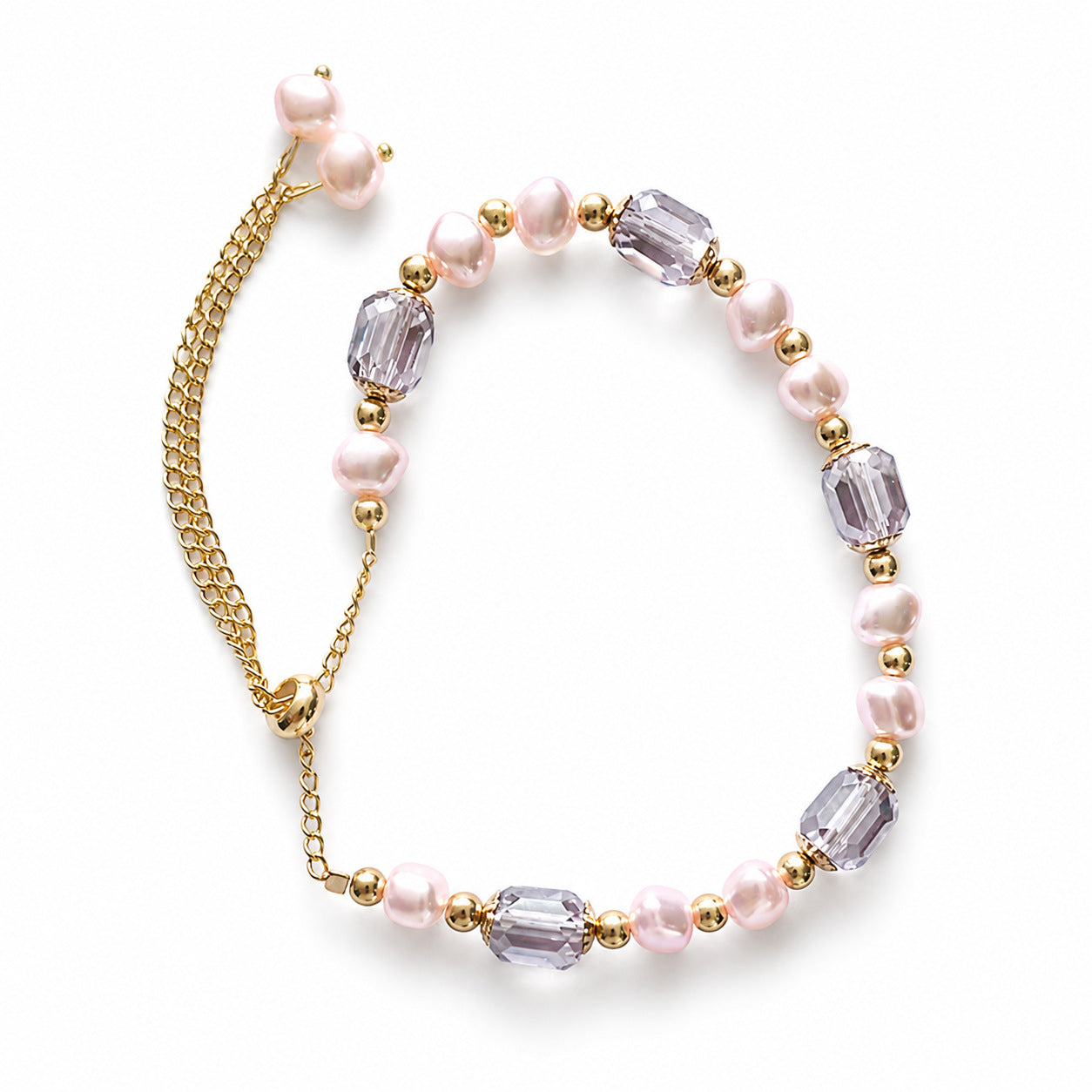Wholesale Handmade Baroque Imitation Pearl Bracelet Yellow Pearl Fashion Jewelry Accessory