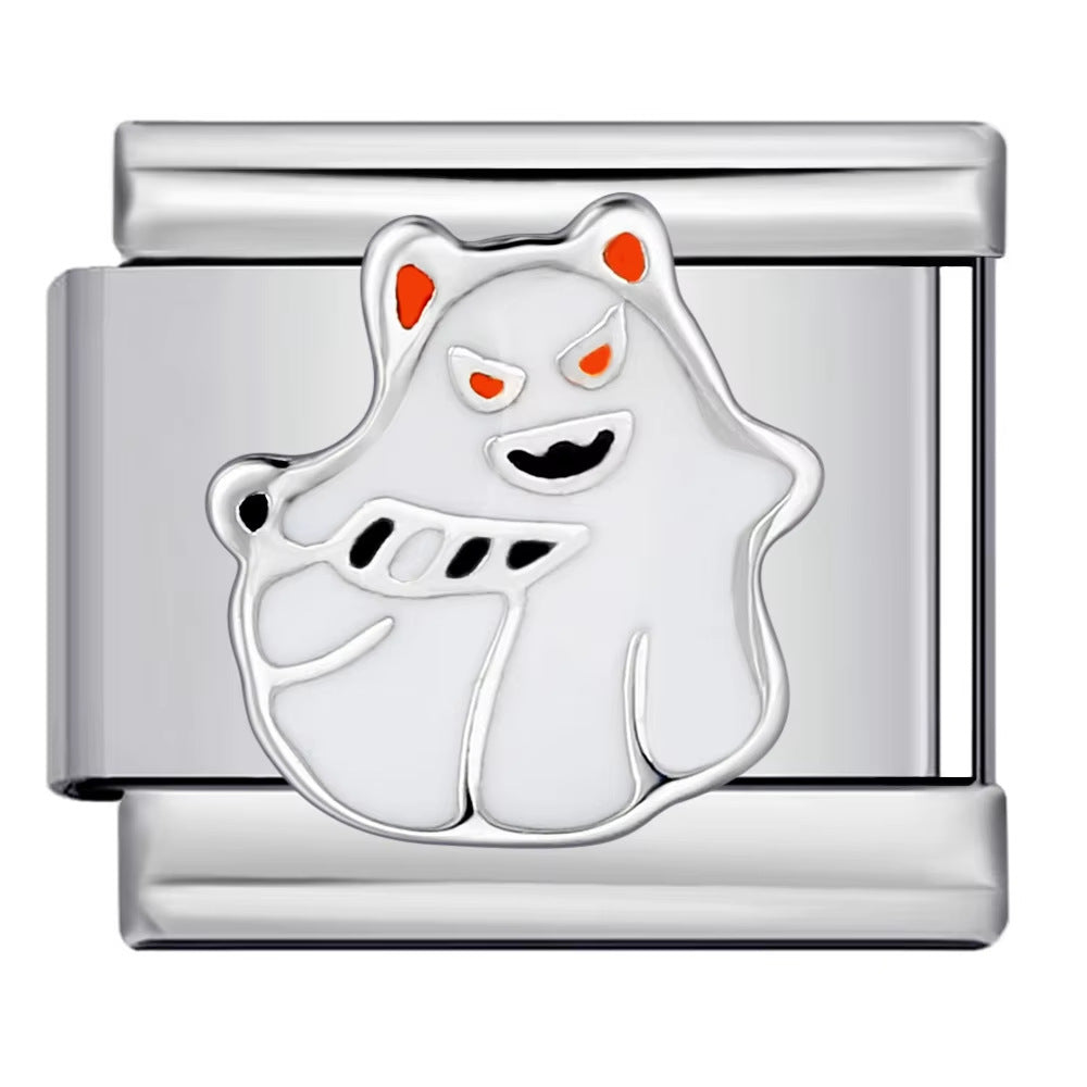 Wholesale Italian Charm Bracelet 9mm DIY -themed pendant  Creative Stainless Steel Composable Bracelet