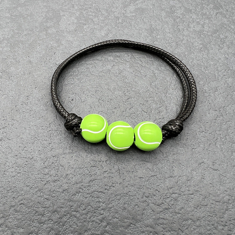 Wholesale Basketball Football Elastic Adjustable Waxed Wire Braided Bracelet ACC-BT-Nanh002