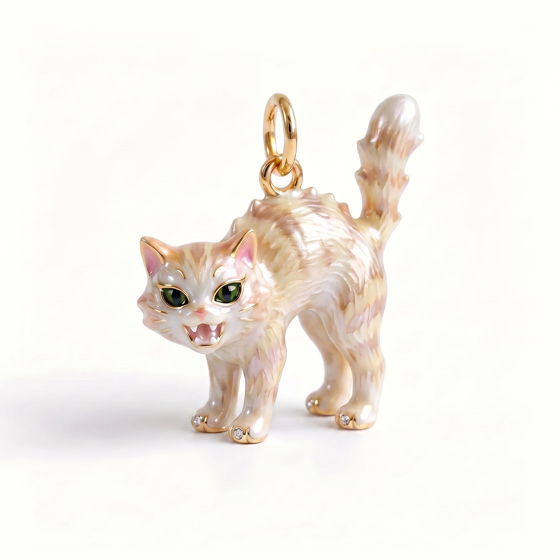 Wholesale 3D Enamel Bear Pendant Stainless Steel Cute Animal Charm DIY Bracelet Necklace Jewelry Accessory For Workplace Gift