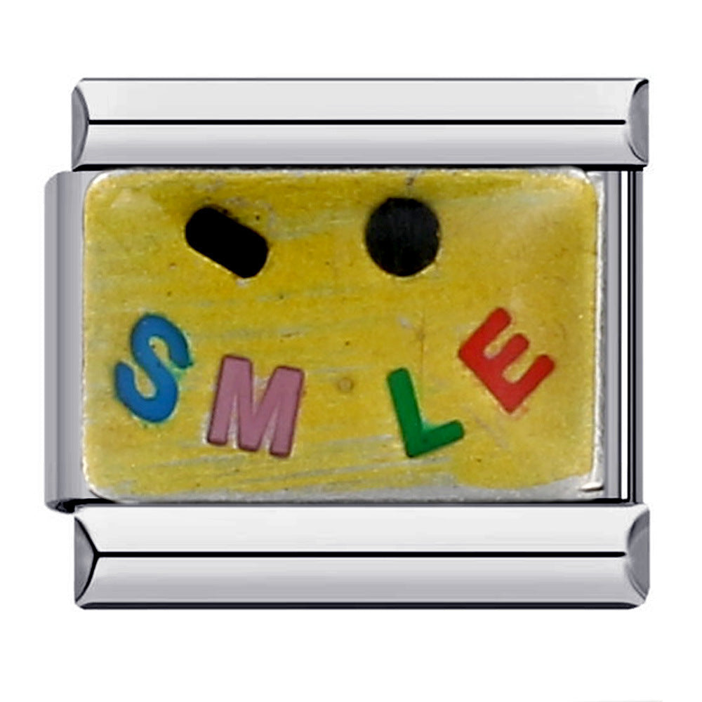 Wholesale  Italian Modular Good Mood DIY Stainless Steel Bracelet