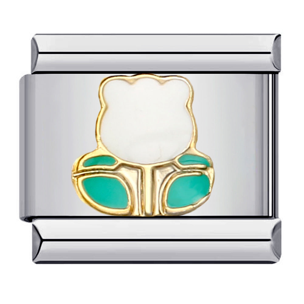 Wholesale Italian Charm Bracelet 9mm DIY Splicing Removable Cartoon Stainless Steel Composable Bracelet ACC-BT-QiYing003