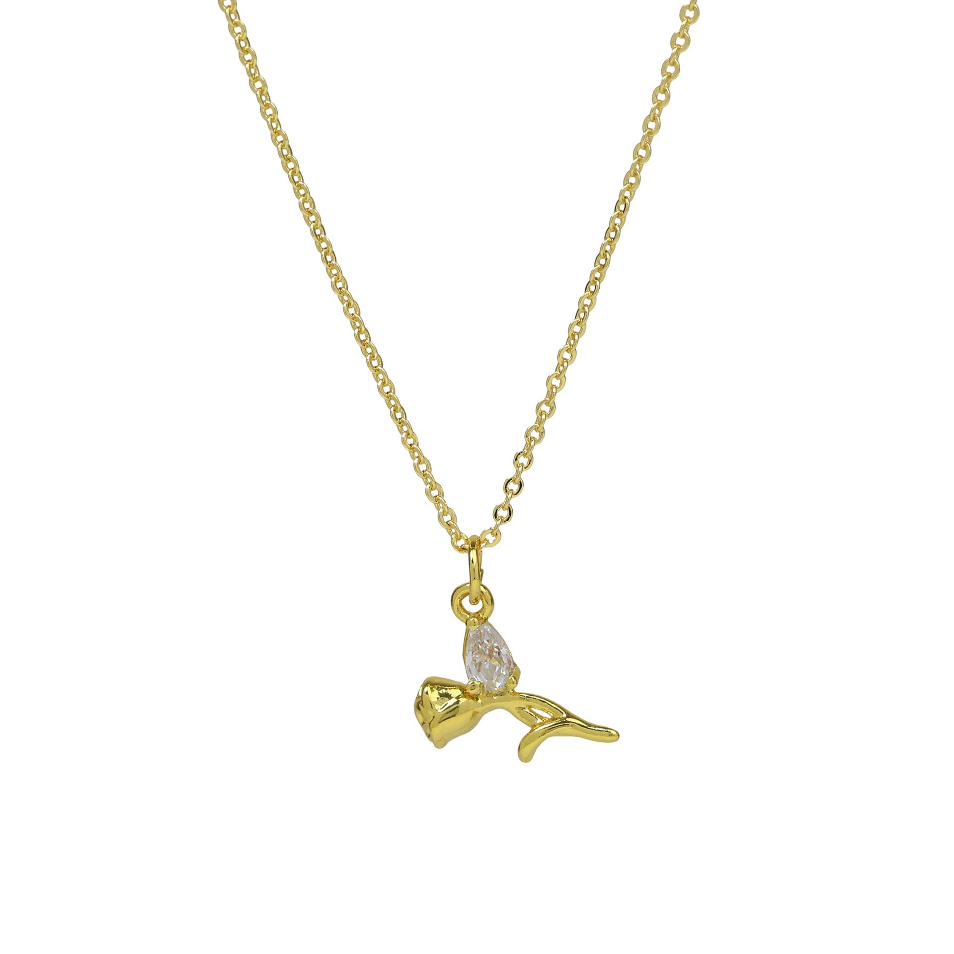 Wholesale Zircon Rose Multicolor Pendant Necklace