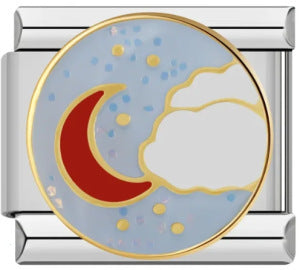 Wholesale  Italian moduleTitanium steel gold-plated oil drip welding pattern DIY  bracelet