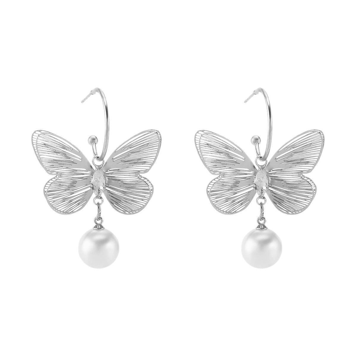Wholesale Super Fairy Big Butterfly Pearl Earrings for Women