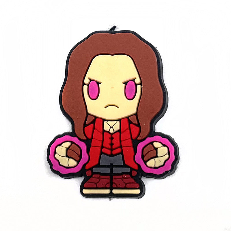 Wholesale 10pcs Soft rubber superhero cartoon Charms