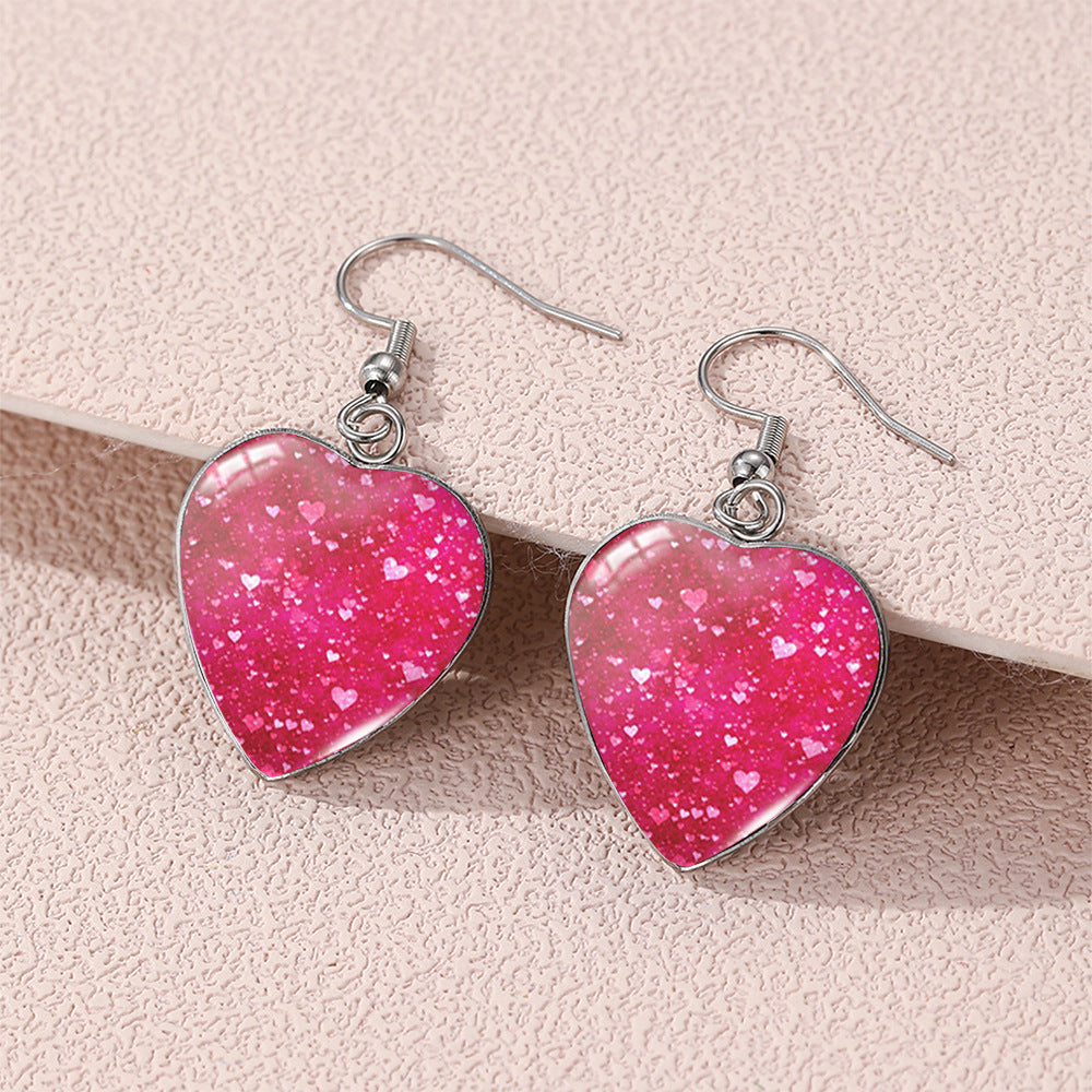 Wholesale Valentine' s Day love  Stainless steel  heart-shaped  earrings