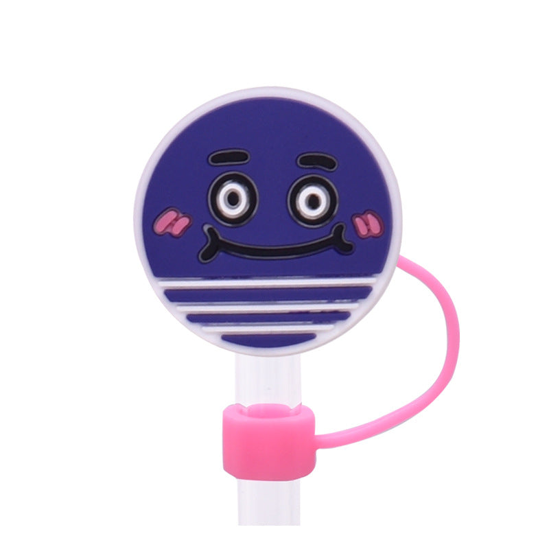 Wholesale Random 100pcs Cute Cartoon Dessert Straw Cover 10MM Straw Tube Cap