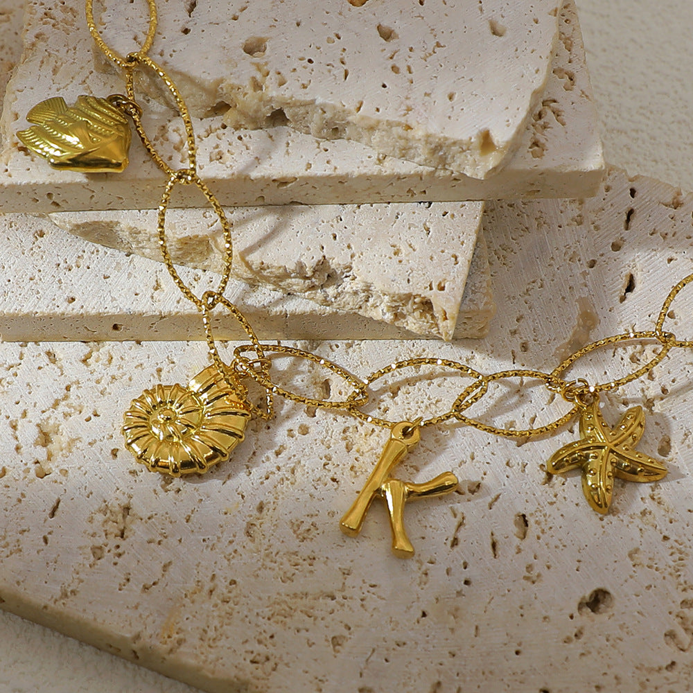 Wholesale Stainless Steel 18K Gold Plated Anklets ACC-AS-YuHui003