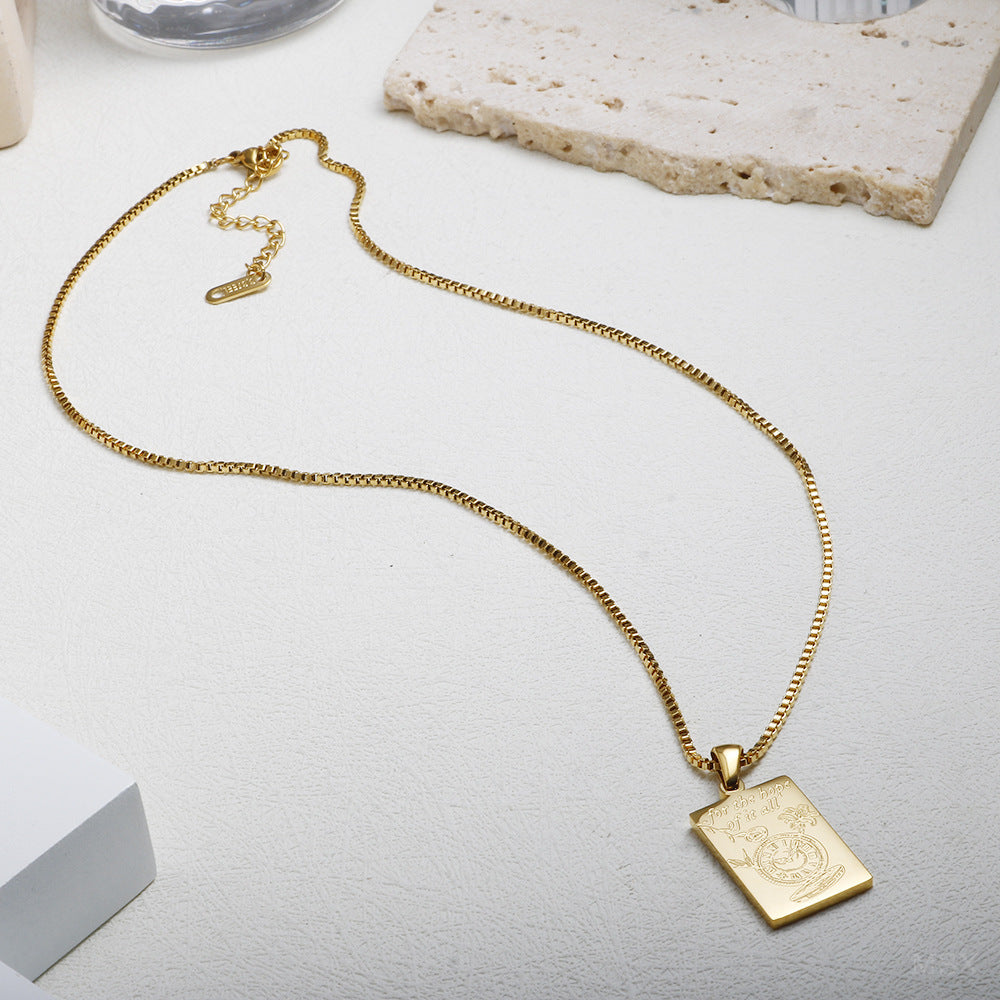 Wholesale Stainless steel tag necklace