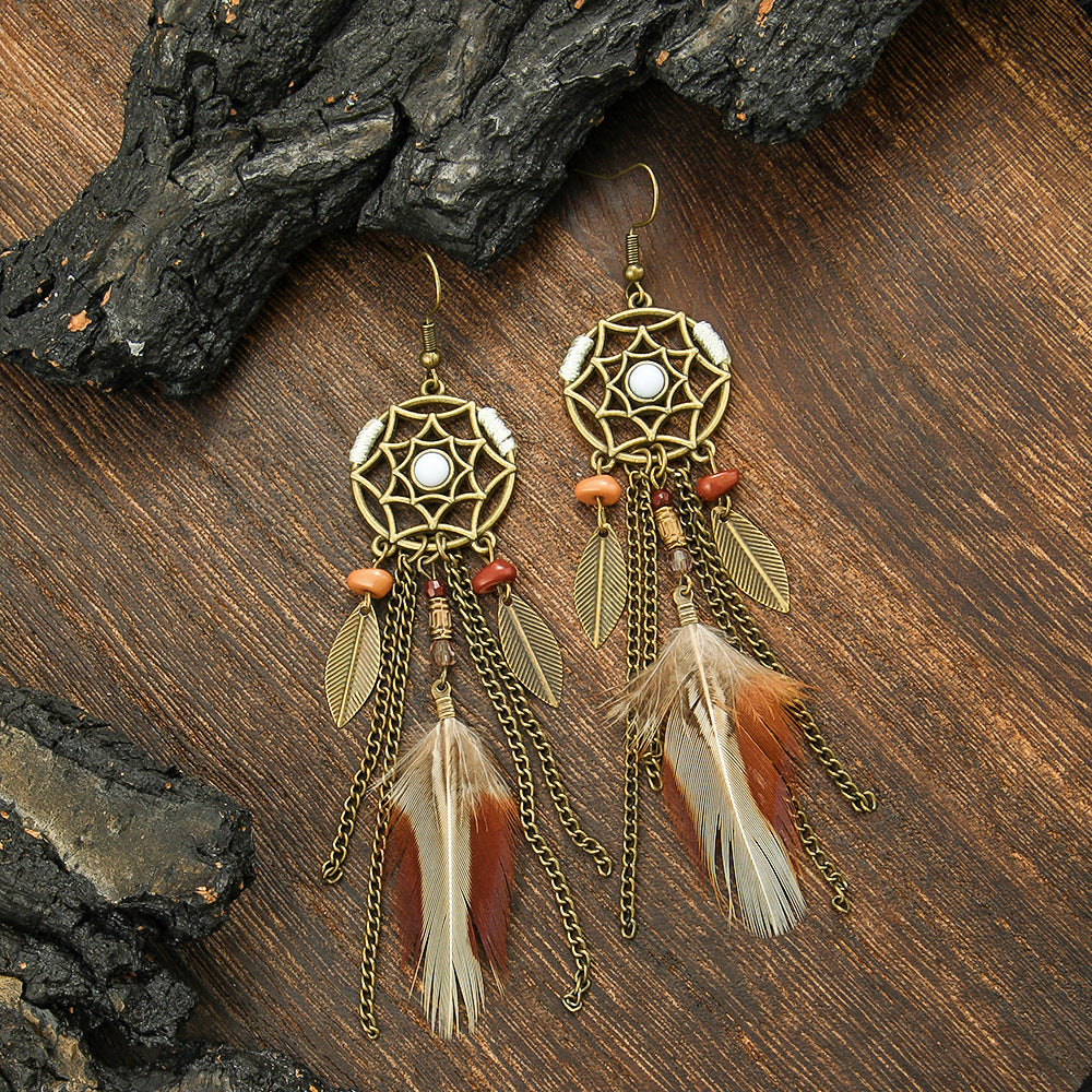 Wholesale Alloy Electroplated Bohemian Jewelry Set Earrings Necklace for Women Fashion Accessory