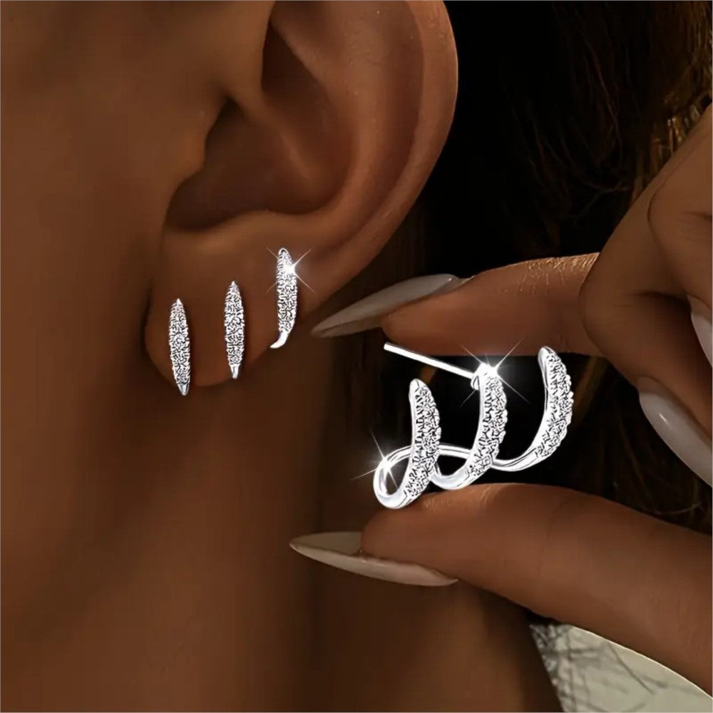 Wholesale Geometric Alloy Electroplated Earrings for Women Fashion Accessory,  Boutique Resale