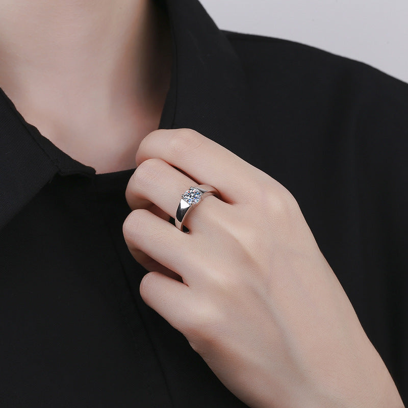 Wholesale s925 silver four-claw ring