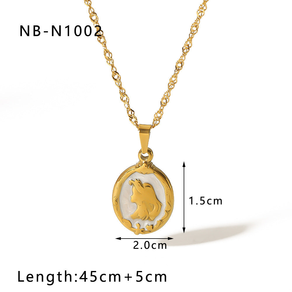 Wholesale Stainless Steel Water Drop Oil Necklace