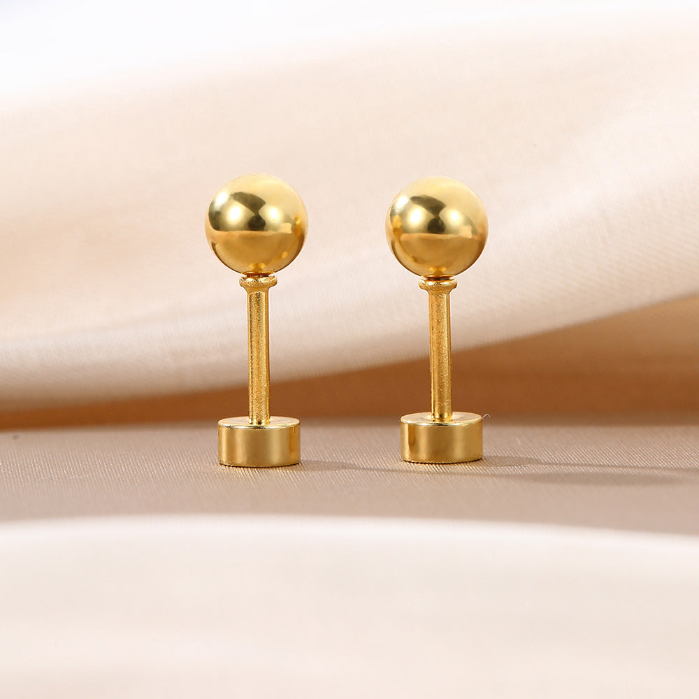 Wholesale  Diamond-encrusted Mini Thin Rod Screw Ear Nails Earrings