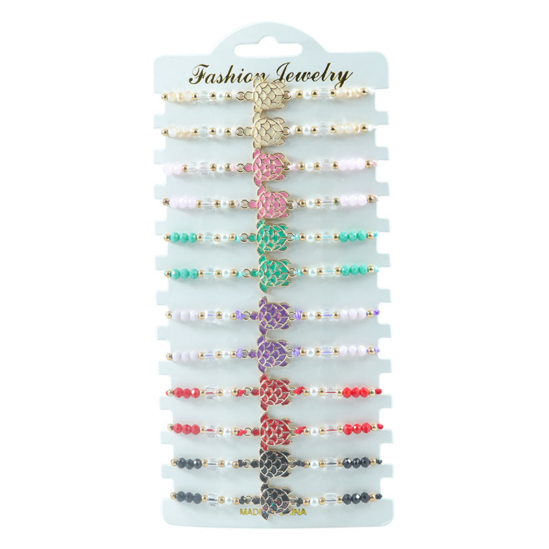 Wholesale Ocean Style Turtle Crystal Bead Bracelet - Fashion Jewelry Accessory for Gift
