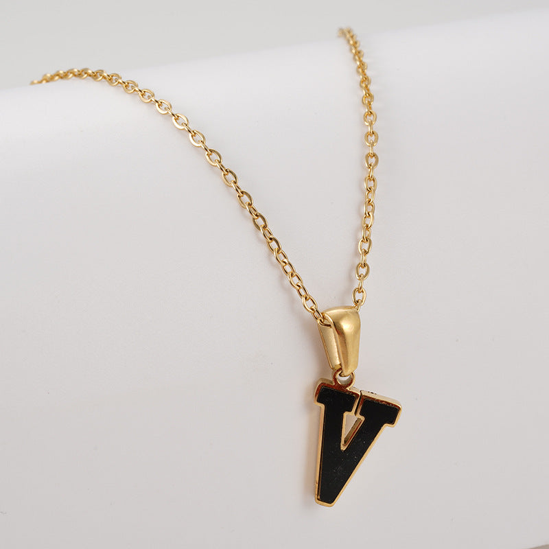 Wholesale Stainless steel letter necklace