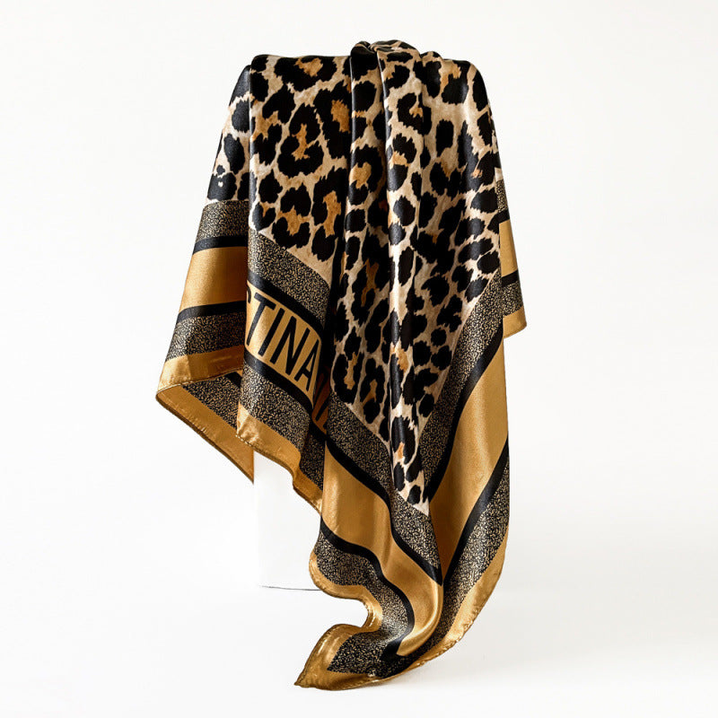 Wholesale leopard scarf 90cm large square scarf