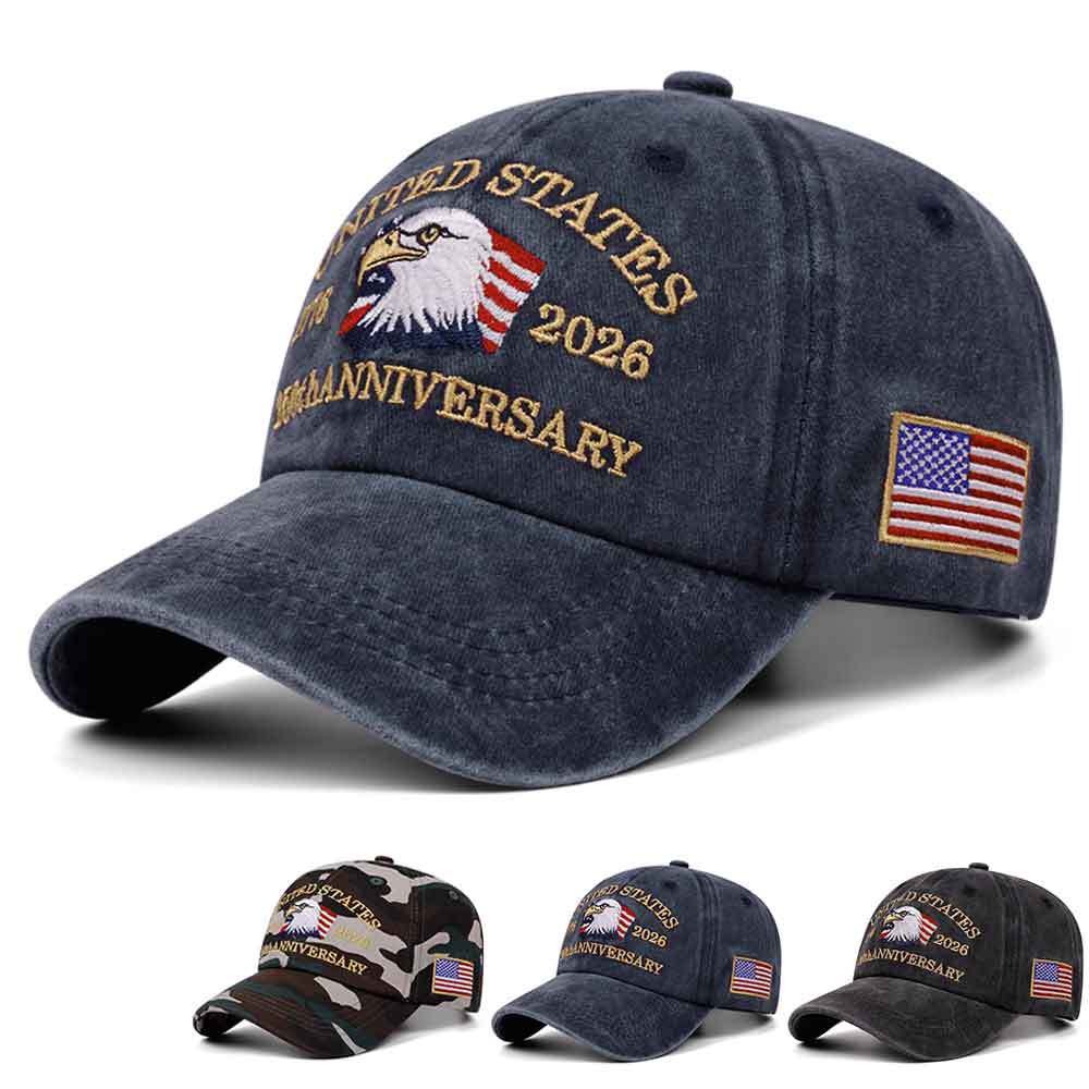 Wholesale Vintage Washed Denim Baseball Cap With Eagle Embroidery Casual Hip Hop Style Fashion Accessory