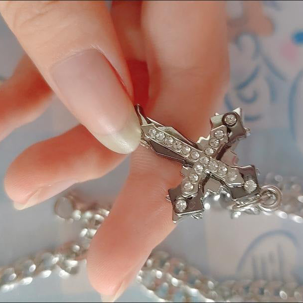 Wholesale Cross Necklace Men Sweater Chain Hip Hop Design Long Necklace Titanium Steel ACC-NE-Ziyou008