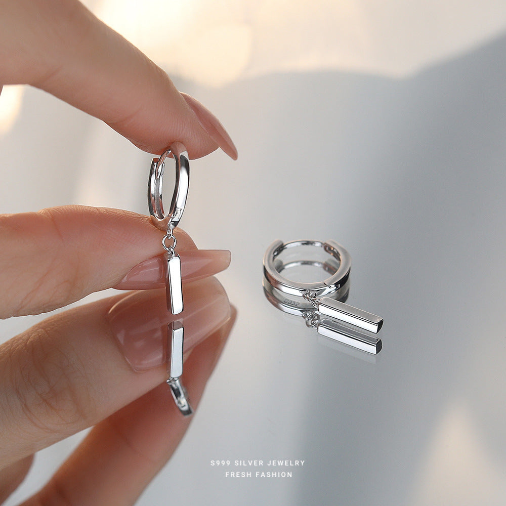 Wholesale Small Silver Strip Earrings Sterling Silver Earrings