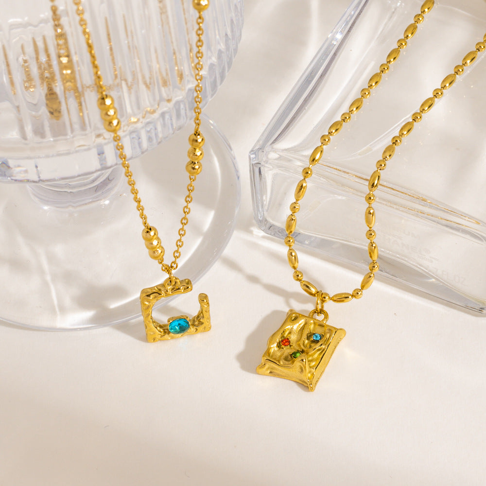 Wholesale Special-shaped Square Stainless Steel Necklace