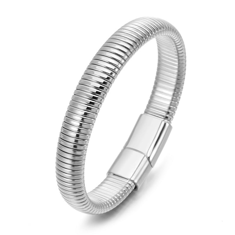 Wholesale titanium steel elastic magnetic buckle bracelet