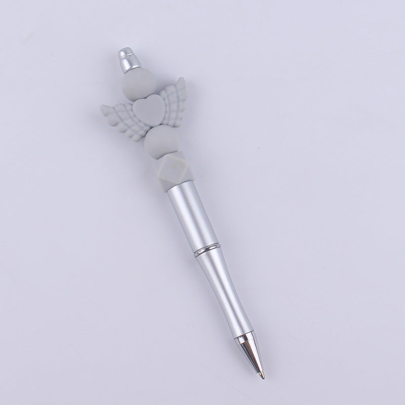 Wholesale beaded pen  love Angel silicone beads beaded pen