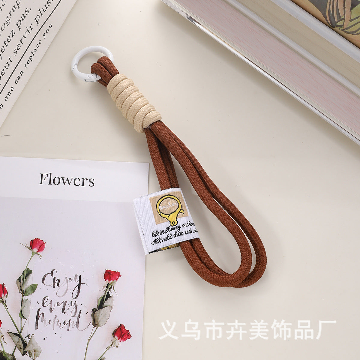 Wholesale Contrast color  wrist strap keychain