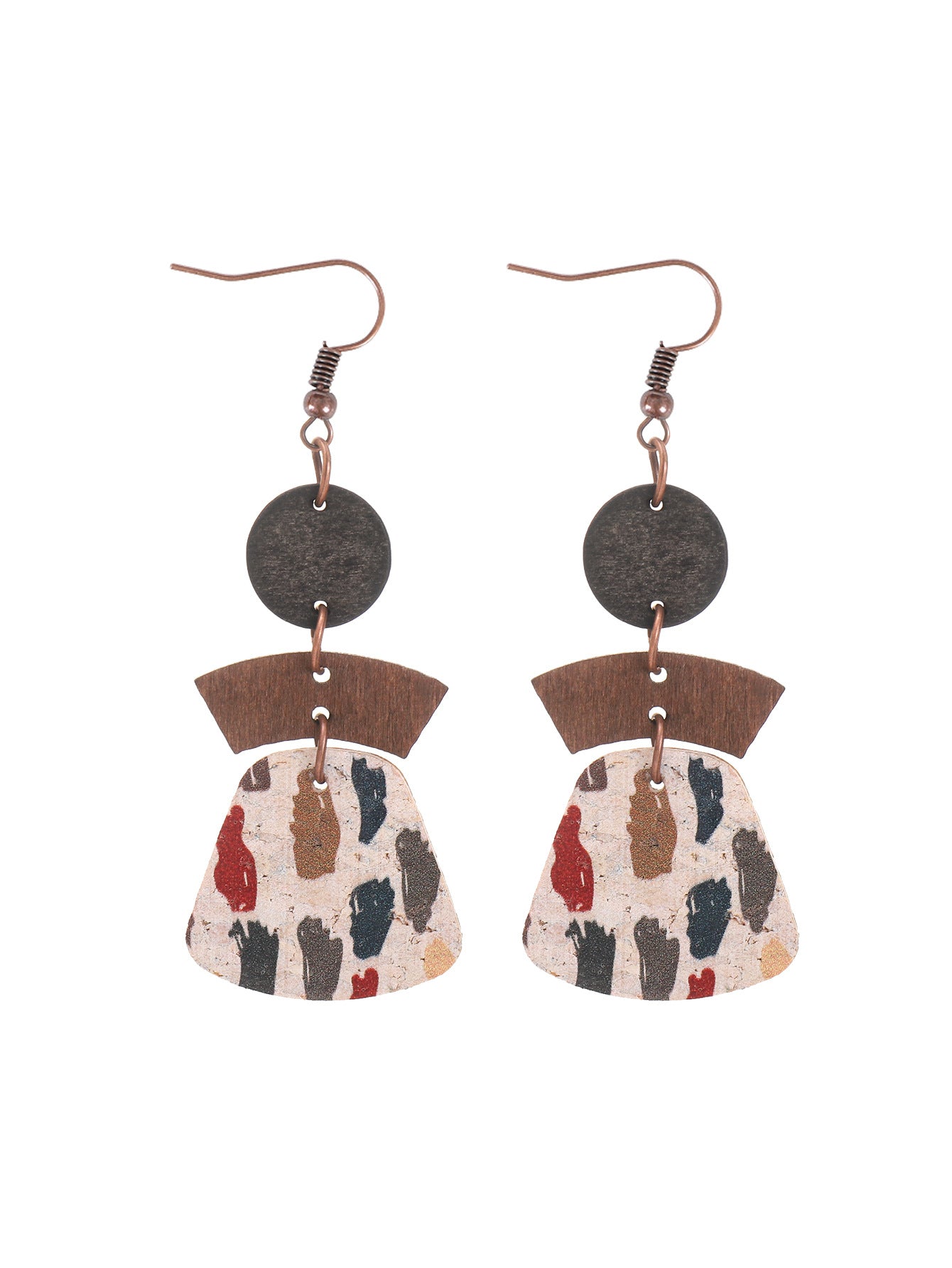 Wholesale  Bohemian Style Multi-Layered Splicing Earrings