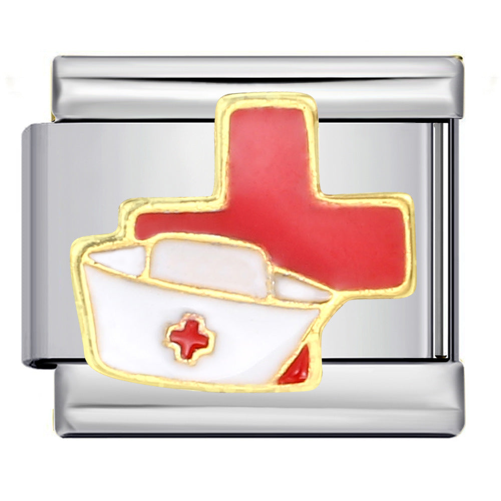 Wholesale Italian Charm Bracelet 9mm DIY Splicing Removable Religious Element Stainless Steel Composable Bracelet